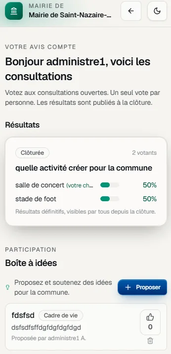 Menus de la cantine
